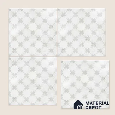 Moroccan Floor Tile TL 12144 20284 Mist Empire 1 ft x 1 ft Matte Finish Vitrified Tile - 9 mm | Suitable For Bathroom, Balcony, Kitchen