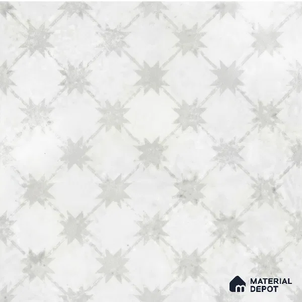 Moroccan Floor Tile TL 12144 20284 Mist Empire 1 ft x 1 ft Matte Finish Vitrified Tile - 9 mm | Suitable For Bathroom, Balcony, Kitchen