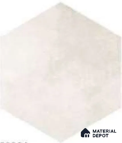 Hexagonal Tiles Floor Tile TL 12147 B 90004 Cotto Bianco 10 inc x 8.5 inc Matte Finish  Vitrified Tile - 9 mm