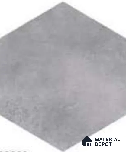 Hexagonal Tiles Floor Tile TL 12147 E 90002 Cotto Charcoal 10 inc x 8.5 inc Matte Finish  Vitrified Tile - 9 mm