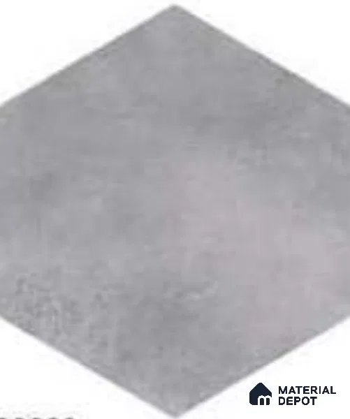 Hexagonal Tiles Floor Tile TL 12147 E 90002 Cotto Charcoal 10 inc x 8.5 inc Matte Finish Vitrified Tile - 9 mm