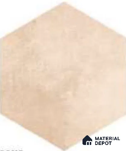 Hexagonal Tiles Floor Tile TL 12147 F 90115 Cotto Ivory 10 inc x 8.5 inc Matte Finish  Vitrified Tile - 9 mm