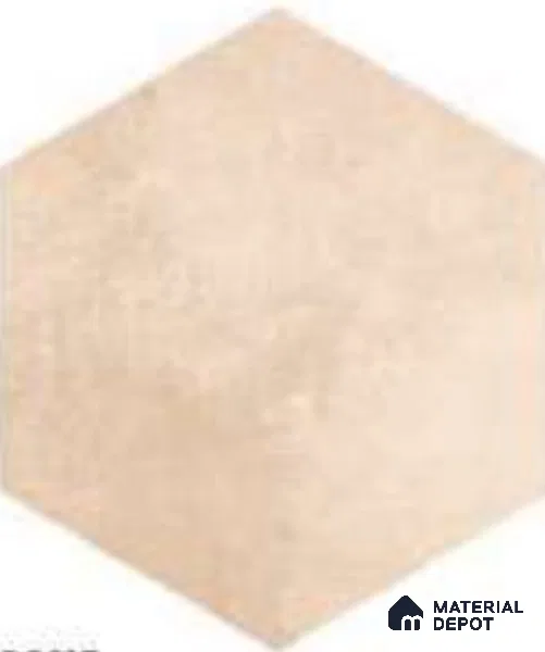 Hexagonal Tiles Floor Tile TL 12147 F 90115 Cotto Ivory 10 inc x 8.5 inc Matte Finish Vitrified Tile - 9 mm