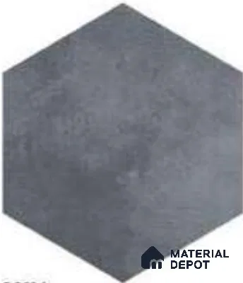 Hexagonal Tiles Floor Tile TL 12147 G 90114 Cotto Steel Grey 10 inc x 8.5 inc Matte Finish  Vitrified Tile - 9 mm