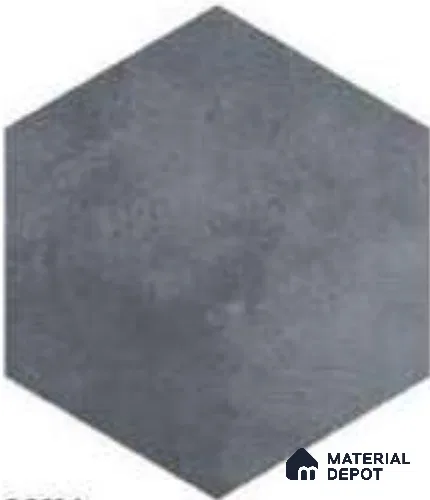 Hexagonal Tiles Floor Tile TL 12147 G 90114 Cotto Steel Grey 10 inc x 8.5 inc Matte Finish  Vitrified Tile - 9 mm