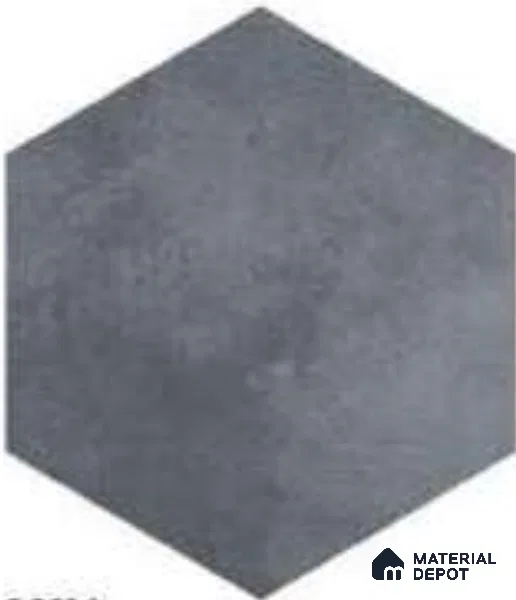 Hexagonal Tiles Floor Tile TL 12147 G 90114 Cotto Steel Grey 10 inc x 8.5 inc Matte Finish Vitrified Tile - 9 mm