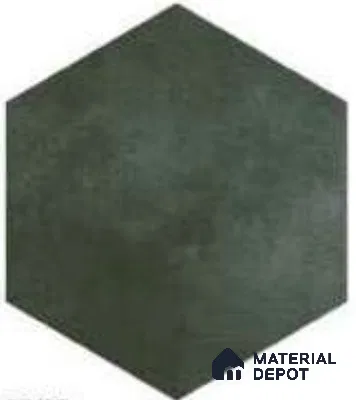 Hexagonal Tiles Floor Tile TL 12147 H 90113 Cotto Green 10 inc x 8.5 inc Matte Finish  Vitrified Tile - 9 mm
