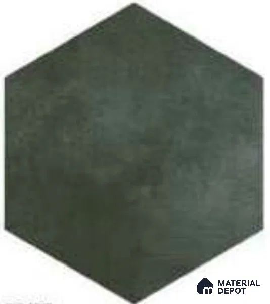 Hexagonal Tiles Floor Tile TL 12147 H 90113 Cotto Green 10 inc x 8.5 inc Matte Finish Vitrified Tile - 9 mm
