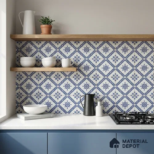 Moroccans Floor & Wall Tile TL 12149 C SP 80192 Shilpkar Kyoto 8 inc x 8 inc Matte Finish  Vitrified Tile - 9 mm