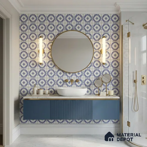 Moroccans Floor & Wall Tile TL 12149 D SP 80195 Shilpkar Taram 8 inc x 8 inc Matte Finish  Vitrified Tile - 9 mm