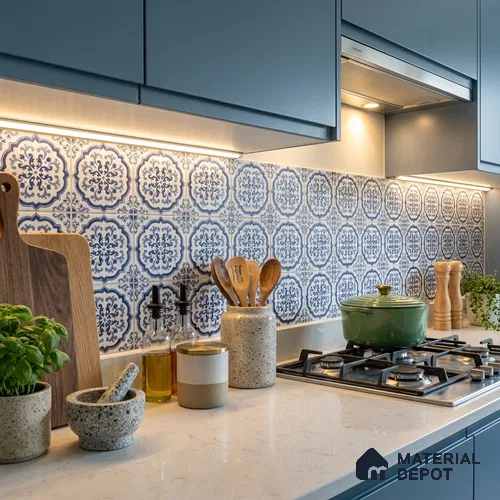 Moroccans Floor & Wall Tile TL 12149 E SP 80193 Shilpkar Worli 8 inc x 8 inc Matte Finish  Vitrified Tile - 9 mm