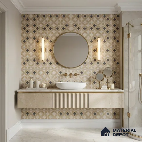Moroccans Floor & Wall Tile TL 12151 B SP 80020 Urban Parker 8 inc x 8 inc Matte Finish  Vitrified Tile - 9 mm