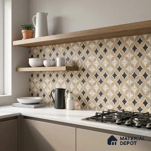 Moroccans Floor & Wall Tile TL 12151 B SP 80020 Urban Parker 8 inc x 8 inc Matte Finish Vitrified Tile - 9 mm