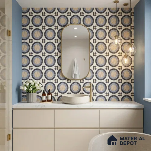 Moroccans Floor & Wall Tile TL 12151 C SP 80016 Urban Bellevue 8 inc x 8 inc Matte Finish  Vitrified Tile - 9 mm