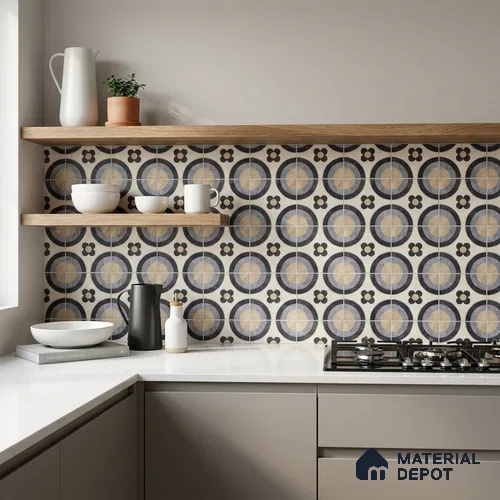 Moroccans Floor & Wall Tile TL 12151 E SP 80018 Urban Lauderhill 8 inc x 8 inc Matte Finish  Vitrified Tile - 9 mm