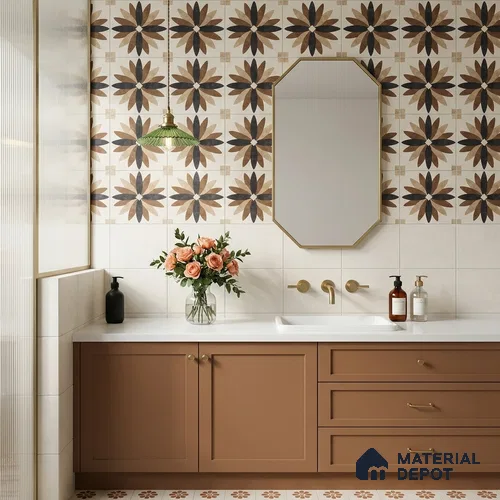 Moroccans Floor & Wall Tile TL 12151 F SP 80024 Urban Labelle 8 inc x 8 inc Matte Finish  Vitrified Tile - 9 mm