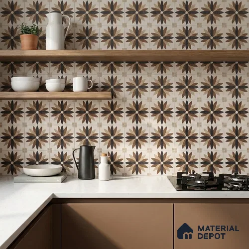 Moroccans Floor & Wall Tile TL 12151 F SP 80024 Urban Labelle 8 inc x 8 inc Matte Finish Vitrified Tile - 9 mm