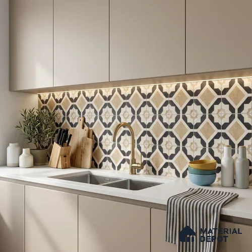Moroccans Floor & Wall Tile TL 12151 G SP 80019 Urban Pahokee 8 inc x 8 inc Matte Finish  Vitrified Tile - 9 mm