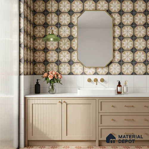Moroccans Floor & Wall Tile TL 12151 I SP 80015 Urban Marianna 8 inc x 8 inc Matte Finish  Vitrified Tile - 9 mm