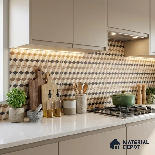 Moroccans Floor & Wall Tile TL 12151 K SP 80026 Urban Miami 8 inc x 8 inc Matte Finish Vitrified Tile - 9 mm