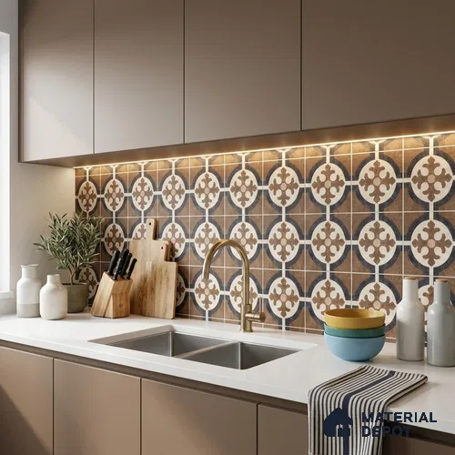 Moroccans Floor & Wall Tile TL 12151 L SP 80025 Urban Daytone 8 inc x 8 inc Matte Finish  Vitrified Tile - 9 mm