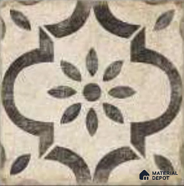 Moroccans Floor & Wall Tile TL 12153 B SP 80061 Vintage Mesina Gris 8 inc x 8 inc Matte Finish Vitrified Tile - 9 mm