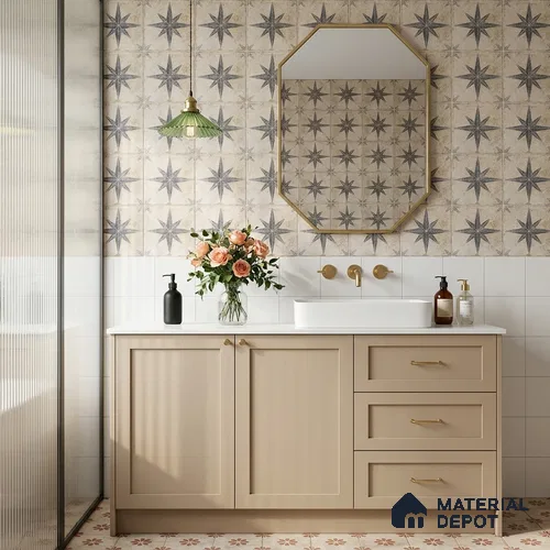 Moroccans Floor & Wall Tile TL 12153 H SP 80072 Vintage Jewel Azul 8 inc x 8 inc Matte Finish  Vitrified Tile - 9 mm