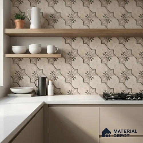 Moroccans Floor & Wall Tile TL 12153 S SP 80084 Vintage Orion Foresta 8 inc x 8 inc Matte Finish Vitrified Tile - 9 mm