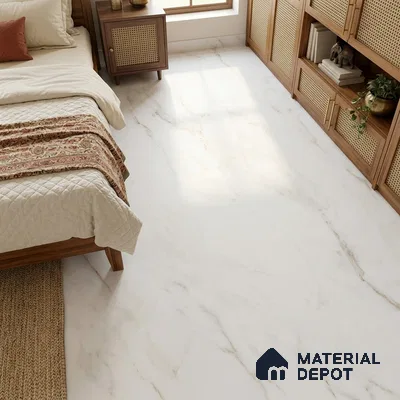 Marbles & Stones Floor Tile TL 12168 Calacatta Florence Endless 6 ft x 4 ft Matte Finish  Vitrified Tile - 9 mm