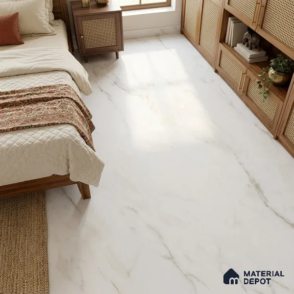 Marbles & Stones Floor Tile TL 12168 Calacatta Florence Endless 6 ft x 4 ft Matte Finish Vitrified Tile - 9 mm