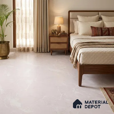 Marbles & Stones Floor Tile TL 12169 Oriental Blanco Endless 6 ft x 4 ft Matte Finish  Vitrified Tile - 9 mm