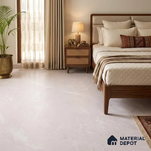 Marbles & Stones Floor Tile TL 12169 Oriental Blanco Endless 6 ft x 4 ft Matte Finish Vitrified Tile - 9 mm