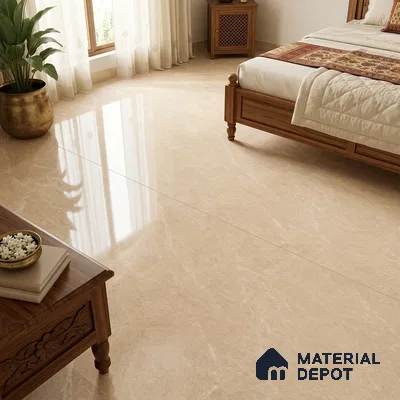 Marbles & Stones Floor Tile TL 12171 B Provenza Beige Endless 6 ft x 4 ft Glossy Finish  Vitrified Tile - 9 mm