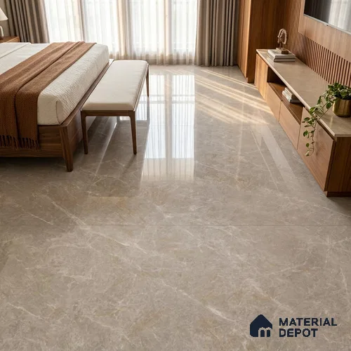 Marbles & Stones Floor Tile TL 12172 B Provenza Grey Endless 6 ft x 4 ft Glossy Finish Vitrified Tile - 9 mm