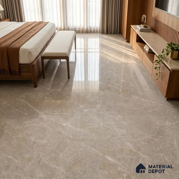 Marbles & Stones Floor Tile TL 12172 B Provenza Grey Endless 6 ft x 4 ft Glossy Finish Vitrified Tile - 9 mm
