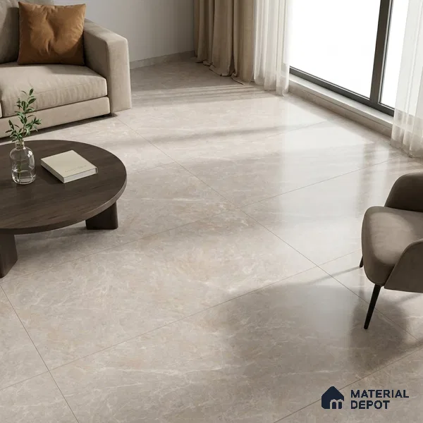 Marbles & Stones Floor Tile TL 12172 Provenza Grey Endless 6 ft x 4 ft Matte Finish Vitrified Tile - 9 mm