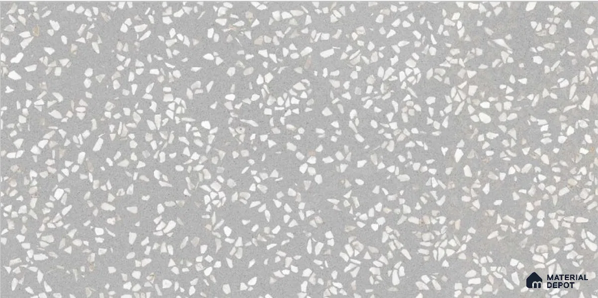 Terrazzo Floor & Wall Tile TL 12176 D Royal Terra Grey 4 ft x 2 ft Glue Matte Finish Vitrified Tile - 9 mm