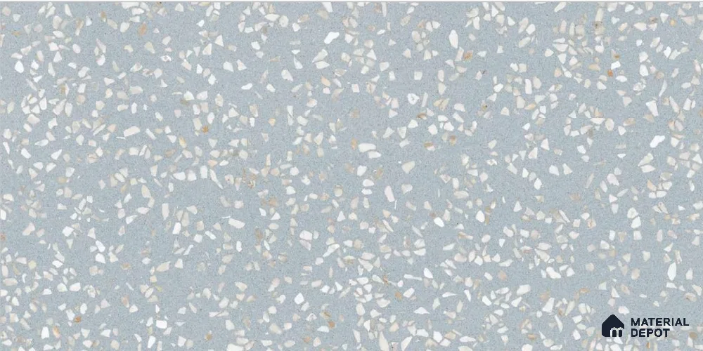 Terrazzo Floor & Wall Tile TL 12176 Royal Terra Aqua 4 ft x 2 ft Glue Matte Finish Vitrified Tile - 9 mm