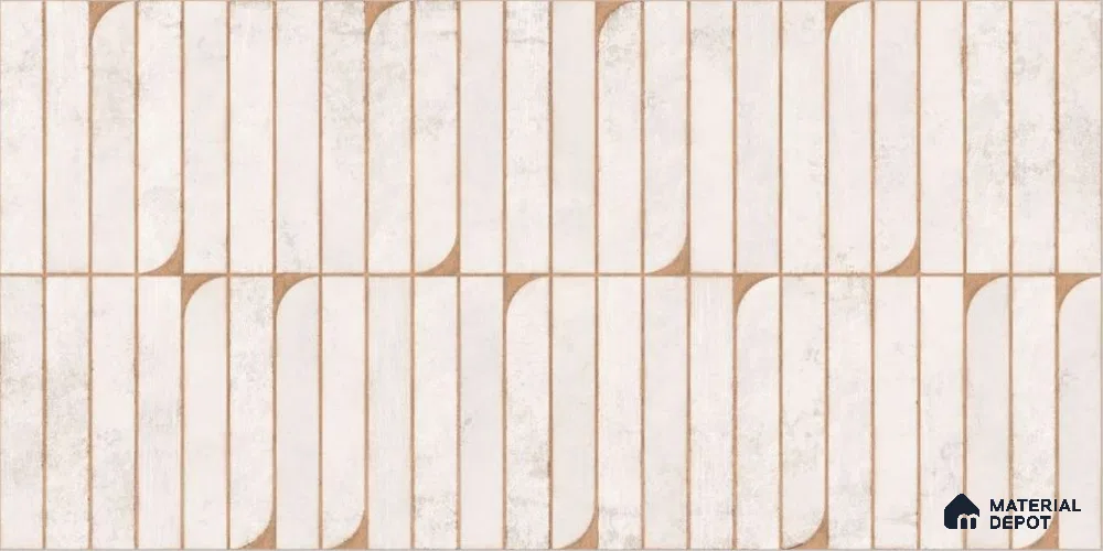 Punch Textures Wall Tile TL 12185 B Vistara Blanco Decor 4 ft x 2 ft Punch Finish Vitrified Tile - 9 mm