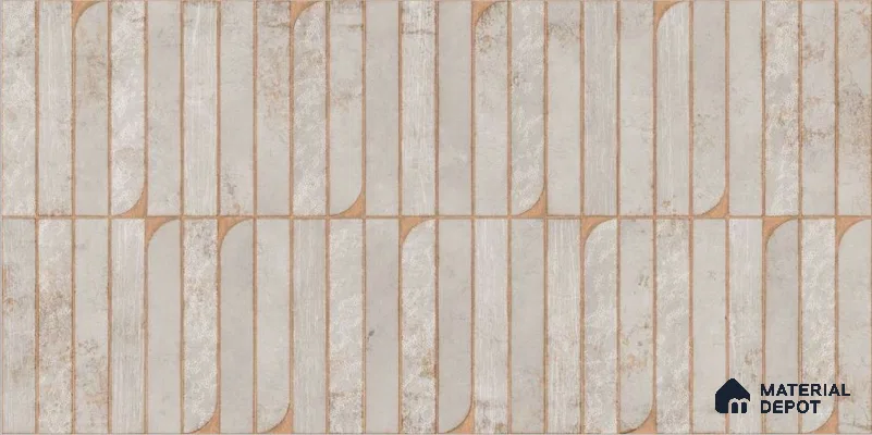 Punch Textures Wall Tile TL 12185 D Vistara Grey Decor 4 ft x 2 ft Punch Finish  Vitrified Tile - 9 mm