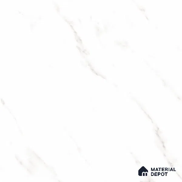 Marble Look Wall & Floor White Glossy Finish Vitrified Tile | TL 12212 2 ft x 2 ft - 9 mm | Suitable For Living Rooms, Hallways & Feature Walls