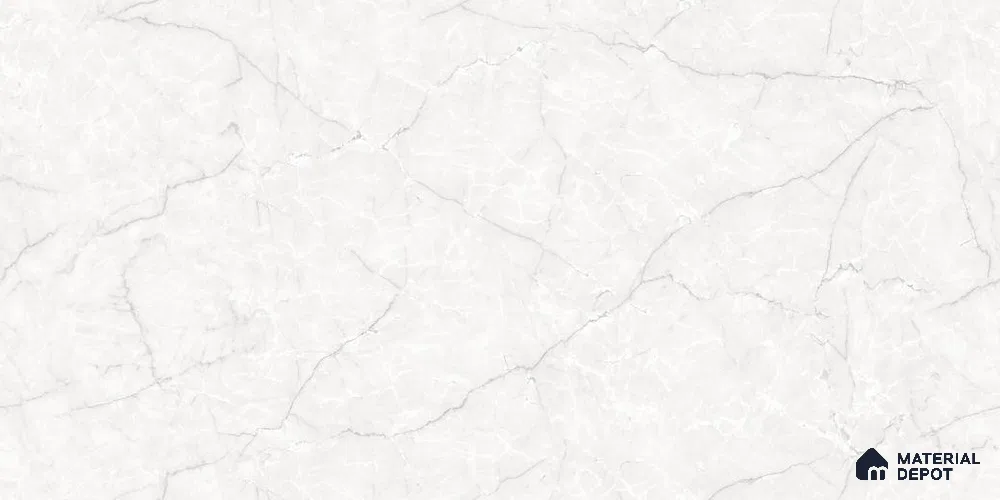 Marble Endless Wall & Floor Tile TL 12303 White 4 ft x 2 ft Carving Glossy Finish Vitrified Tile - 9 mm | 3 Random Designs | Suitable For Living Room, Bedroom, Dining