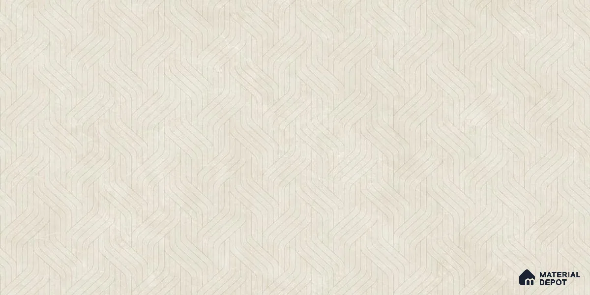 Endless Patterned Decor Wall Tile TL 12310 B Beige 4 ft x 2 ft Glossy Finish Vitrified Tile - 9 mm | 4 Random Designs | Suitable for Living Room, Dining, Feature / Accent Walls