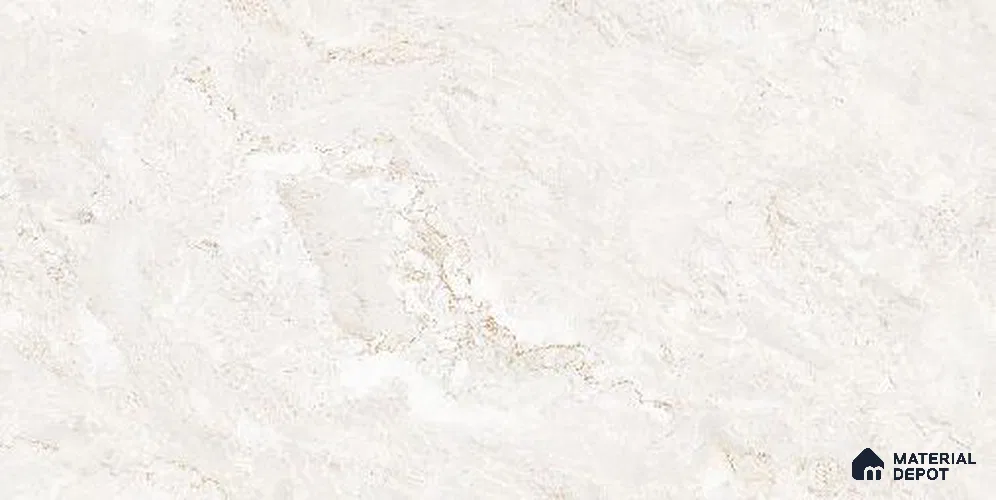 Marble Wall & Floor Tile TL 12312 Ivory 4 ft x 2 ft Glossy Finish Vitrified Tile - 9 mm | 4 Random Designs | Suitable For Living Room, Bedroom, Dining
