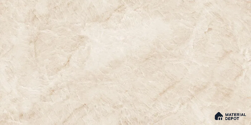 Marble Endless Wall & Floor Tile TL 12314 Beige 4 ft x 2 ft Glossy Finish Vitrified Tile - 9 mm | 3 Random Designs | Suitable For Living Room, Bedroom, Dining
