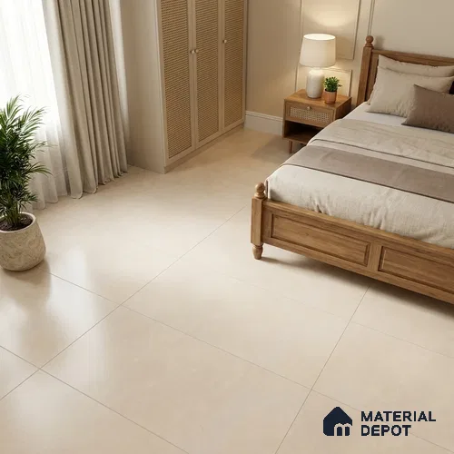 Cement Wall & Floor Tile TL 12334 F Jupiter Crema 4 ft x 2 ft Matte Finish Vitrified Tile - 9 mm | Suitable For Bathroom, Kitchen, Balcony
