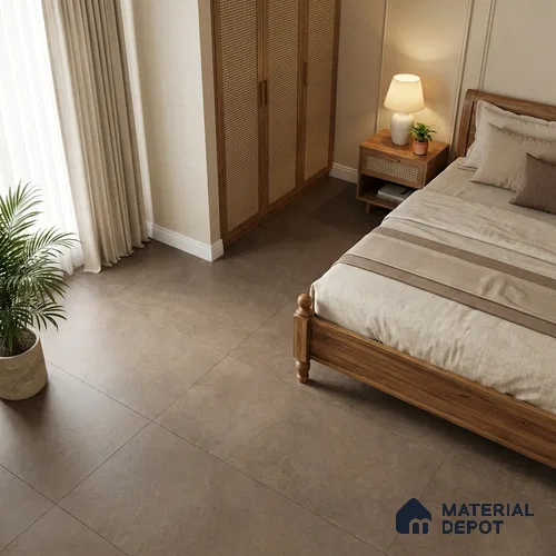 Cement Wall & Floor Tile TL 12334 I Jupiter Coffee 4 ft x 2 ft Matte Finish Vitrified Tile - 9 mm | Suitable For Bathroom, Kitchen, Balcony