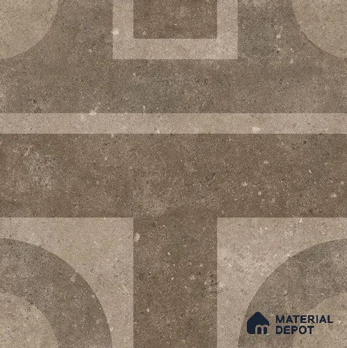 Geometric Floor Tile TL 12336 B Qube Rust 16 inc x 16 inc Matte Finish Vitrified Tile - 12 mm