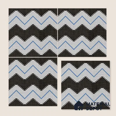 Moroccan Floor Tile TL 12339 PS 321 Blue 1 ft x 1 ft Matte Finish Ceramic Tile - 9 mm | Suitable For Bathroom, Balcony, Kitchen