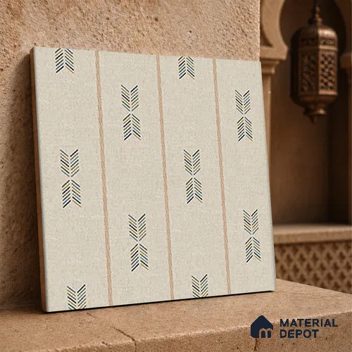 Moroccan Floor Tile TL 12344 PS 352 1 ft x 1 ft Matte Finish Ceramic Tile - 9 mm | Suitable For Bathroom, Balcony, Kitchen